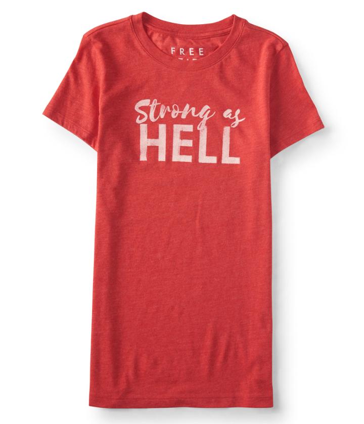 Aeropostale Aeropostale Free State Strong As Hell Graphic Tee - Vinyl Red, Xsmall