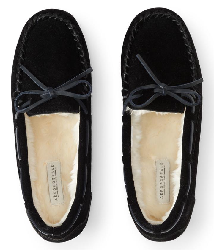 Aeropostale Aeropostale Moccasin Slipper - Black, 6