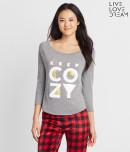 Aeropostale Lld 3/4 Sleeve Keep Cozy Sleep Tee