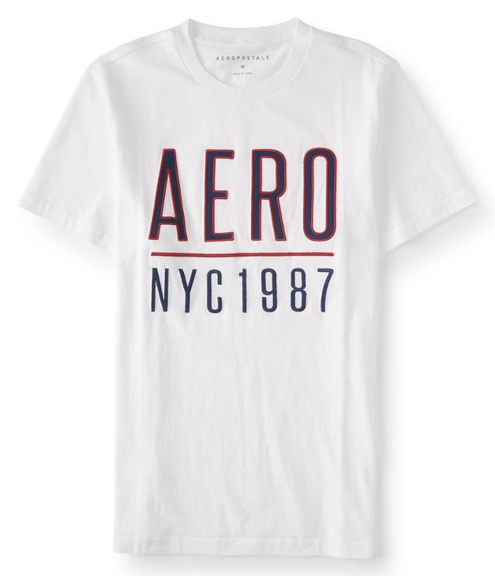 Aeropostale Aeropostale Aero Nyc 1987 Graphic Tee - Bleach, Xsmall