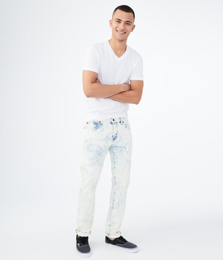 Aeropostale Aeropostale Solid V-neck Tee - Bleach, Small
