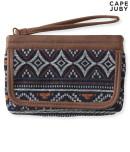 Aeropostale Cape Juby Boho Textured Zip Wristlet