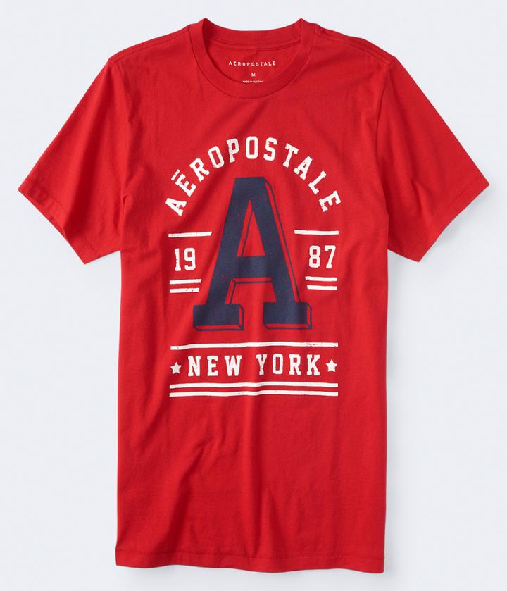 Aeropostale Aeropostale 1987 Graphic Tee - Red, Small