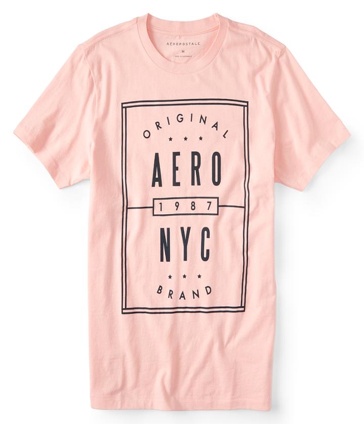 Aeropostale Aeropostale Original Aero Nyc Graphic Tee - Light Ping, Xsmall
