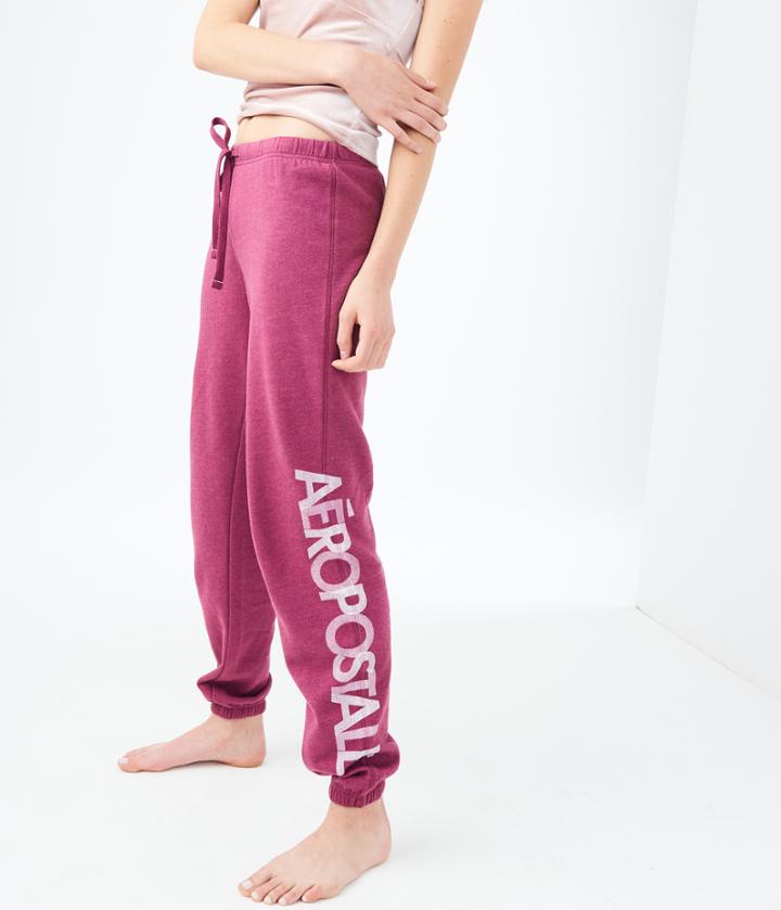 Aeropostale Aeropostale Stacked Logo Classic Cinch Sweatpants - Purple, Xsmall