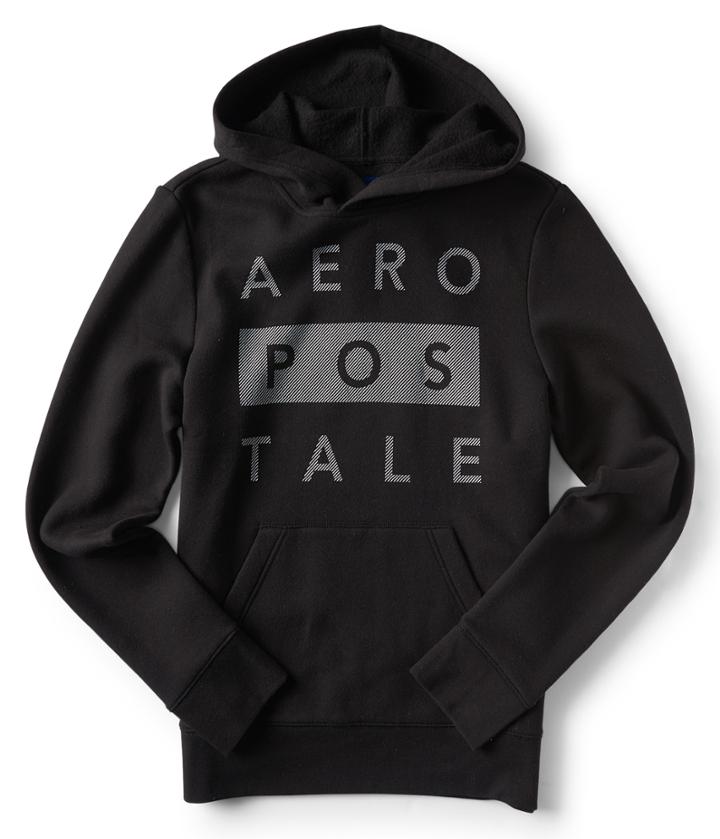 Aeropostale Stacked Aropostale Pullover Hoodie - Black, Xsmall