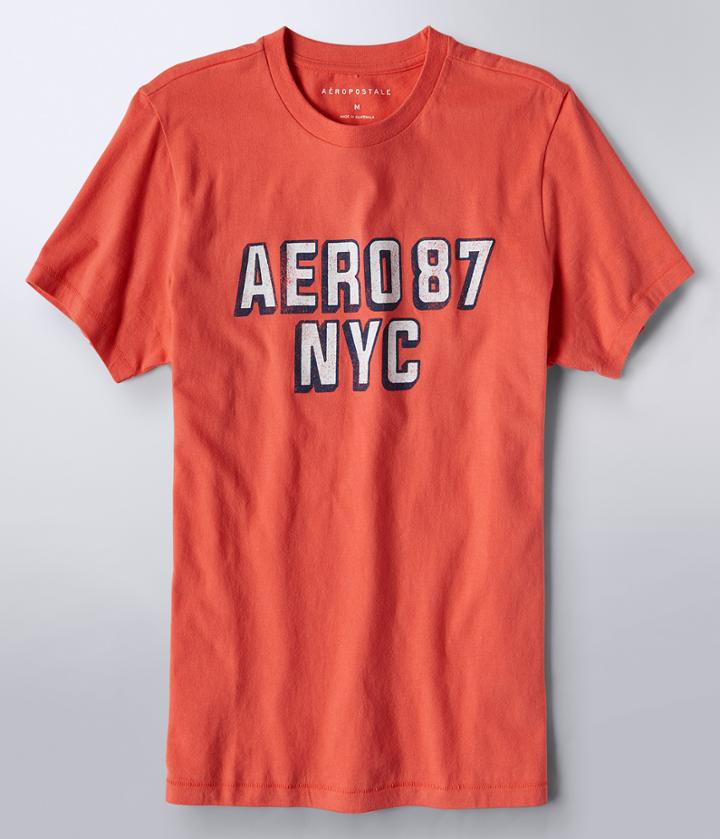 Aeropostale Aeropostale Aero 87 Nyc Graphic Tee - Coral, Xsmall