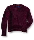 Aeropostale Aeropostale Solid Chenille Sweater - Purple, Xxlarge