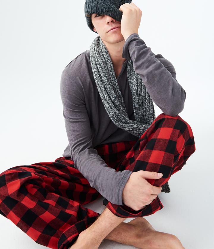Aeropostale Aeropostale Buffalo Plaid Sleep Pants - Red, Small