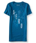 Aeropostale Aeropostale Free State Aero Flower Graphic Tee - Algiers Blue, Xsmall