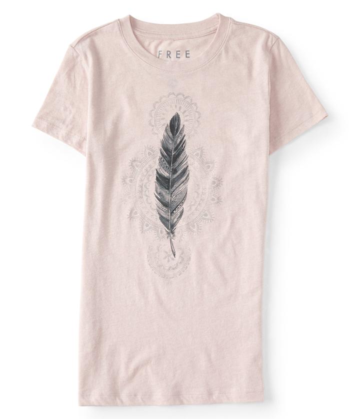 Aeropostale Aeropostale Free State Single Feather Graphic Tee - Light Ping, Xsmall