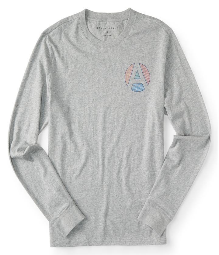 Aeropostale Aeropostale Circle A Graphic Tee - Light Heather Grey, Xsmall