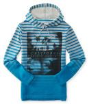Aeropostale Cali Striped Ombr Pullover Hoodie