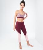 Aeropostale Aeropostale Lld Colorblocked Crop Leggings - Dark Red, Xsmall