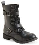 Aeropostale Faux Leather Buckled Combat Boot