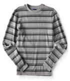 Aeropostale Aeropostale Long Sleeve Varsity Stripe Thermal Tee - Medium Heather Grey, Small