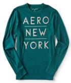 Aeropostale Aeropostale Long Sleeve Stacked Aero New York Graphic Tee - Dusty Rosemary, Xsmall