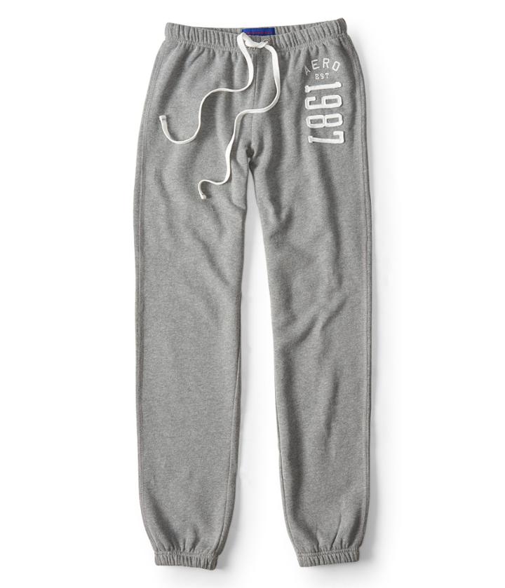 Aeropostale Aeropostale Aero Est. 1987 Classic Cinch Sweatpants - Medium Heather Grey, Xsmall