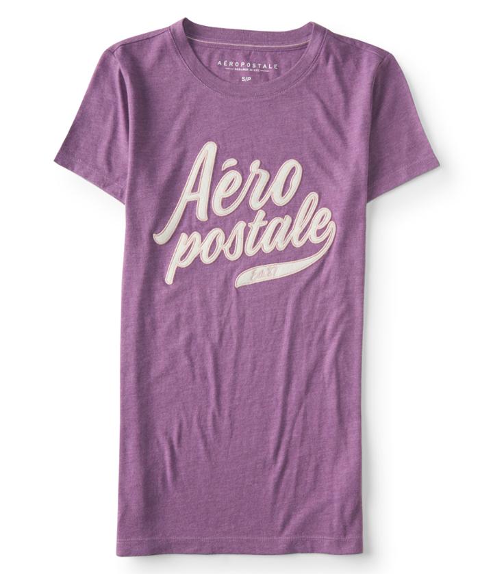 Aeropostale Aeropostale Script Graphic Tee - Purple, Xsmall