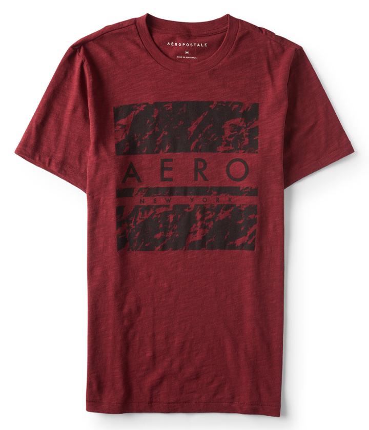 Aeropostale Aeropostale Marbled Aero Logo Graphic Tee - Woodland Berry, 3xl
