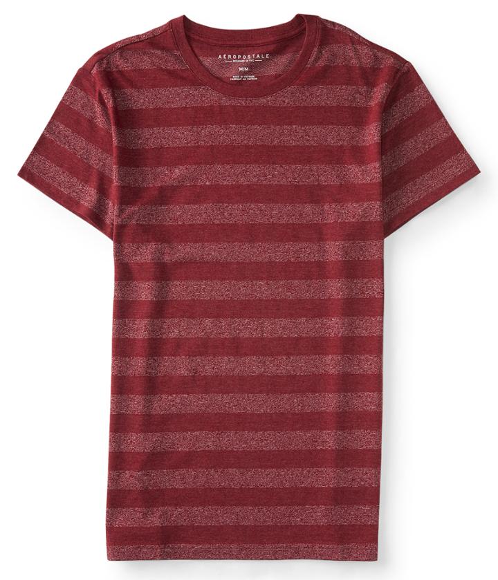 Aeropostale Aeropostale Marled Stripe Crew Tee - Woodland Berry, Xsmall