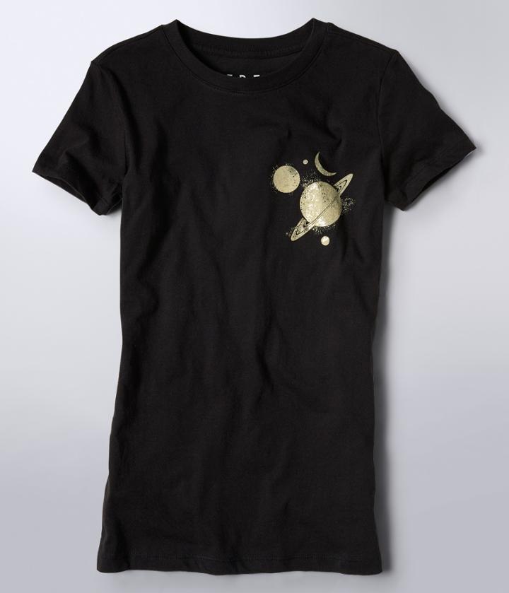 Aeropostale Aeropostale Free State Solar System Graphic Tee - Black, Xsmall