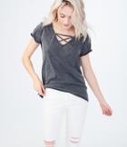 Aeropostale Aeropostale Cage-neck Tunic Top - Charcoal Heather, Xsmall