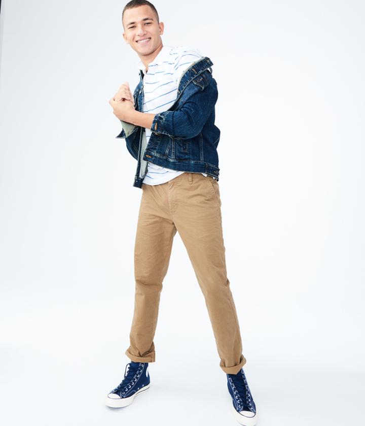 Aeropostale Aeropostale Solid Slim Reflex Chinos - Sandlewood, 28x28
