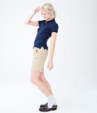 Aeropostale Aeropostale Solid Bermuda Uniform Shorts - Tan, 8