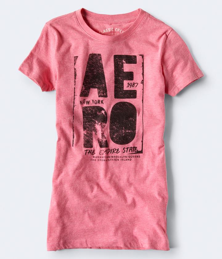 Aeropostale Aeropostale Aero Poster Graphic Tee - Pink, Xsmall