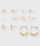 Aeropostale Aeropostale Rose Stud Earring 6-pack - Gold