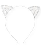 Aeropostale Aeropostale Rhinestone Cat Ears Headband - Silver