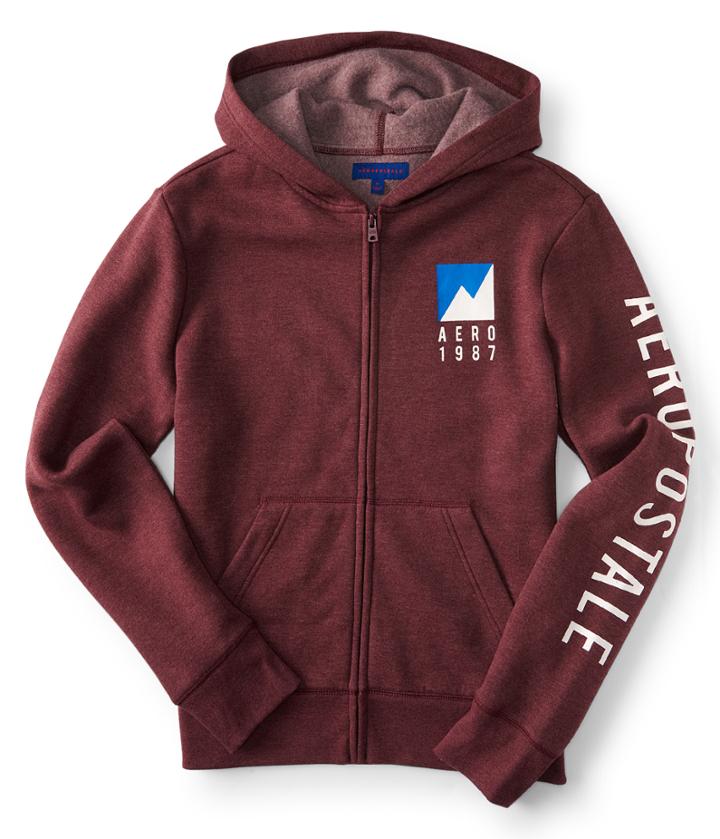 Aeropostale Aeropostale Aero 1987 Mountain Full-zip Hoodie - Port Royale, Xsmall
