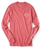 Aeropostale Aeropostale Long Sleeve Aero New York Graphic Tee - Magenta, Medium
