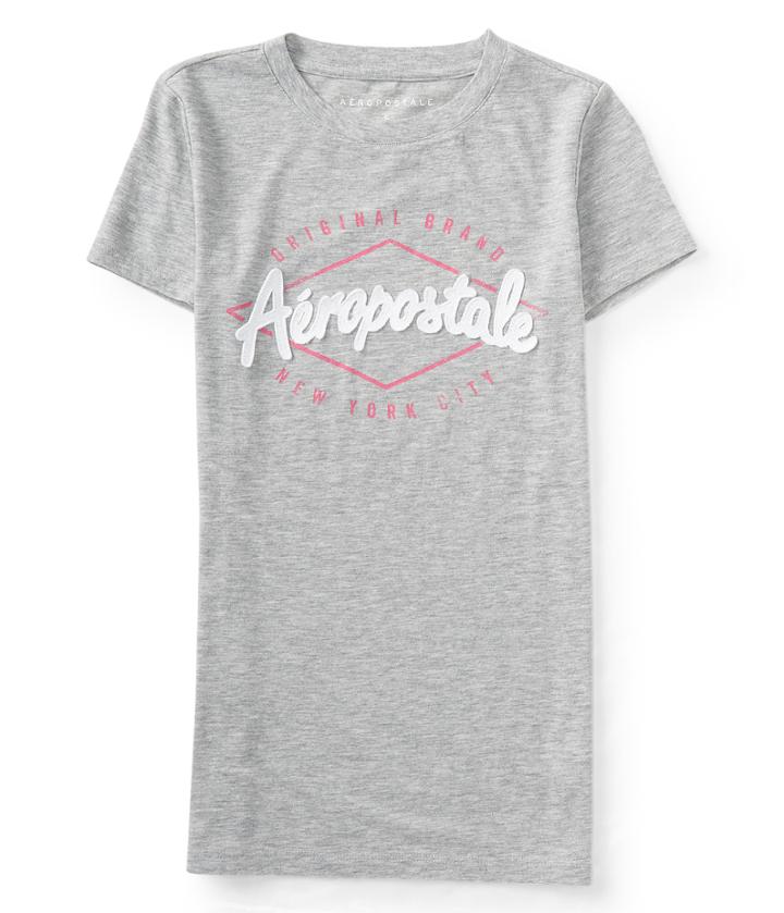 Aeropostale Aropostale Diamond Graphic Tee - Light Heather Grey, Xsmall