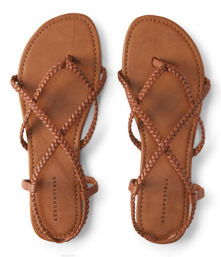 Aeropostale Aeropostale Braided Sandal - Light Brown, 6