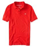 Aeropostale Aeropostale A87 Solid Logo Pique Polo - Candy Red, Xsmall
