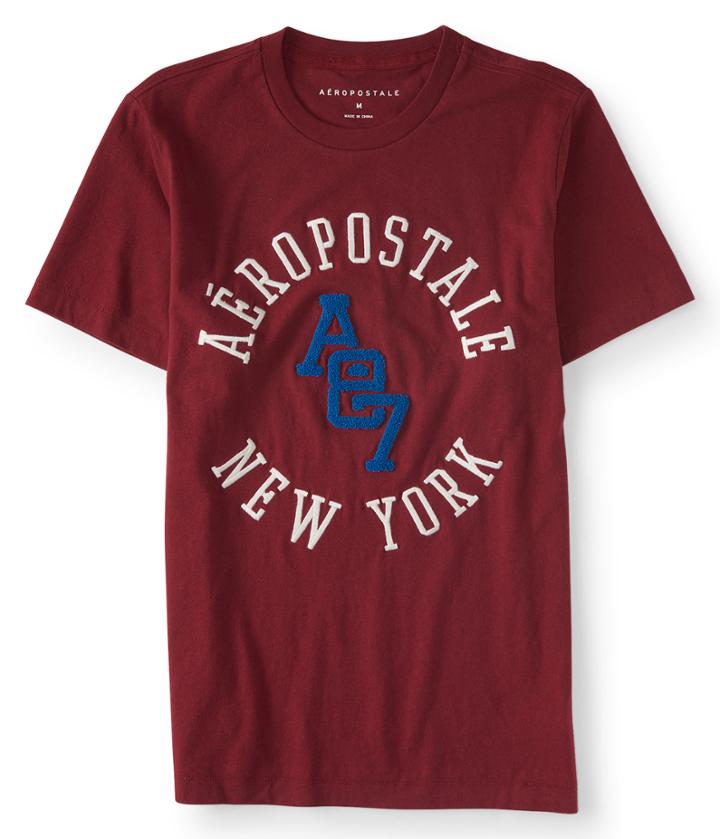 Aeropostale Aeropostale A87 New York Graphic Tee - Woodland Berry, Xsmall