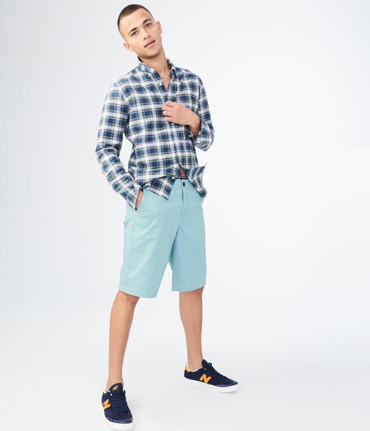 Aeropostale Aeropostale Longboard Flat-front Reflex Shorts - Spring Rain, 27