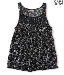 Aeropostale Cape Juby Printed Lace Yoke Tank