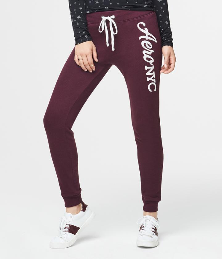 Aeropostale Aeropostale Aero Nyc Jogger Sweatpants - Bold Burgundy, Small