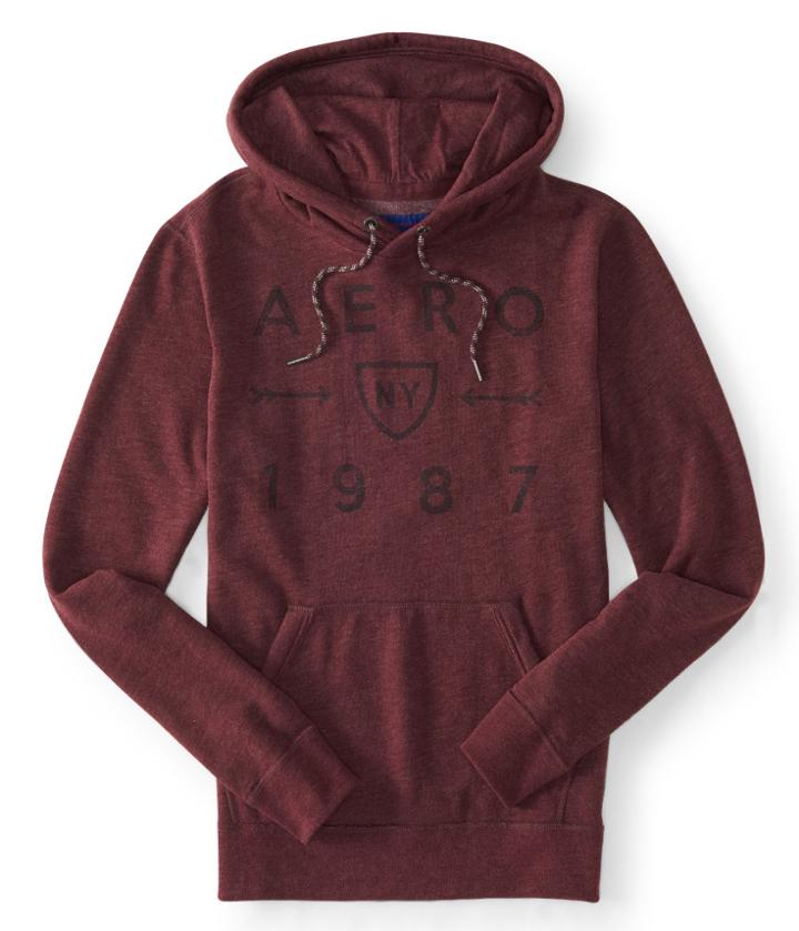 Aeropostale Aeropostale Aero 1987 Arrow Pullover Hoodie - Magenta, Xsmall
