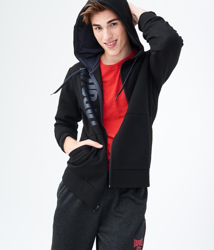 Aeropostale Aeropostale Tapout Demolition Full-zip Hoodie - Black, Small