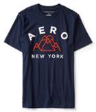 Aeropostale Aeropostale Aero Mountains Ny Logo Graphic Tee - Classic Navy, Xsmall