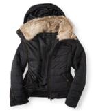 Aeropostale Aeropostale Solid Hooded Puffer Jacket - Black, Small