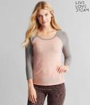 Aeropostale Lld 3/4 Sleeve Diamond Raglan Sleep Tee