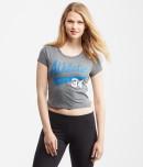 Aeropostale Athletic 34 Heathered Crop Baby Tee
