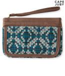 Aeropostale Cape Juby Southwest Textured Zip Wristlet