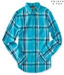 Aeropostale Prince & Fox Plaid Button Down