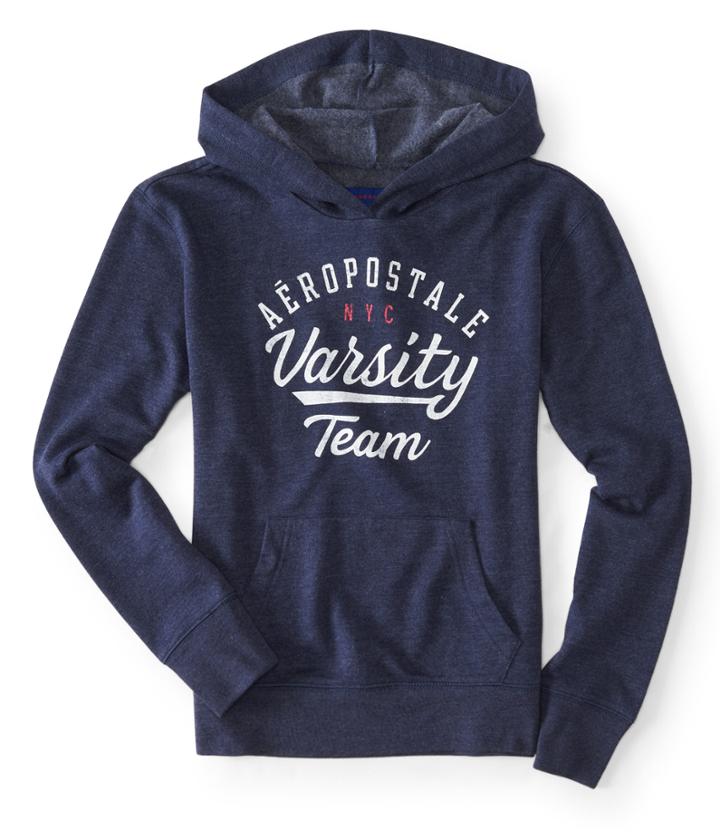 Aeropostale Aropostale Varsity Team Pullover Hoodie - Classic Navy, Xsmall